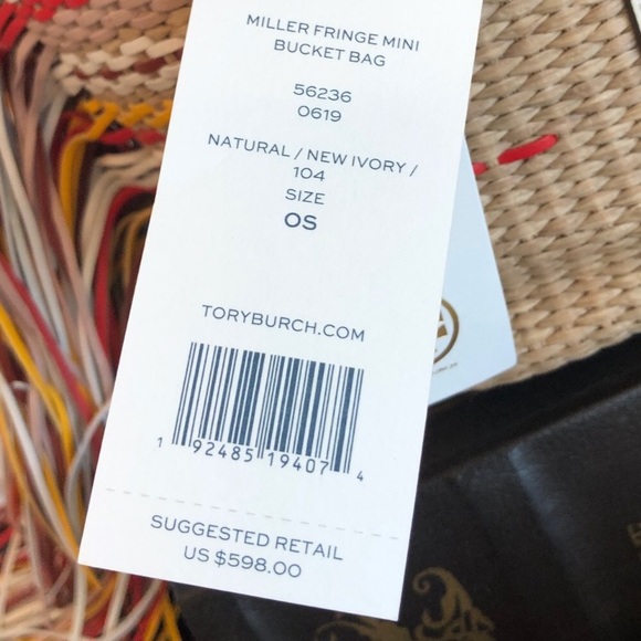 Tory Burch Miller Fringe Mini Bucket Bag✨Brand new - Picture 10 of 16